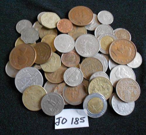 60 UNSORTED MIXED WORLD COINS.  BID PER COIN TO TAKE THE LOT
