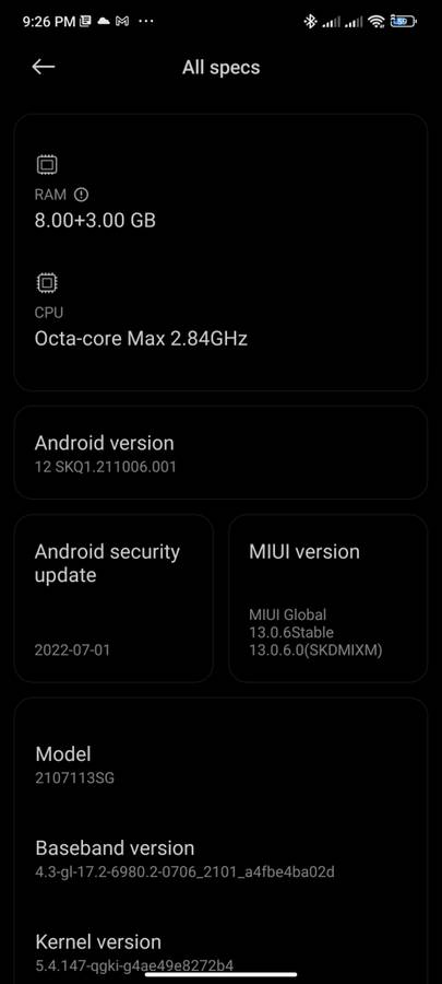 Xiaomi 11t pro 5g
