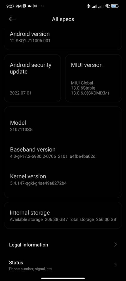 Xiaomi 11t pro 5g