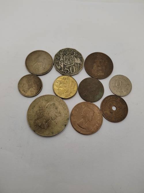 Vintage mixed lot of coins x 10 - see pics
