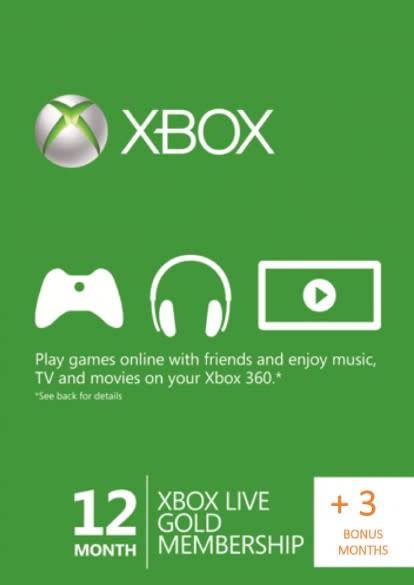 XBox Live Gold Membership 12 + 3 Month  (Xbox One/360) INSTANT DOWNLOAD !