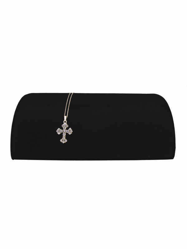 High End Black Velvet Half-Round Jewellery Display