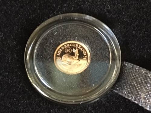 # 2017 FINE GOLD 22 K. 1/50TH Oz. KRUGERRAND 50th ANNIV. SEALED, PRIVY MARK, COA, SA MINT BOXES! @R1