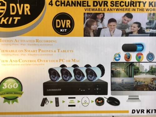 ### BRAND NEW 4 x CHANNEL SECURITY DVR CAMERA'S ### VIEWABLE ANYWHERE IN THE WORLD ## STILL SEALED!!