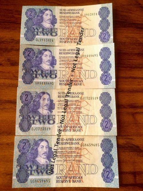 NOSTALGIC SOUTH AFRICAN REPUBLIC PERIOD NOTES! GERHARD DE KOCK R2 NOTES x 4 - ONE LOT! LOVELY! #FSC