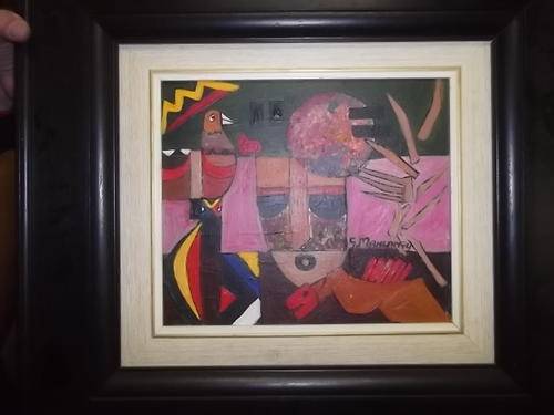 SPEELMAN MAHLANGU OIL ON BOARD