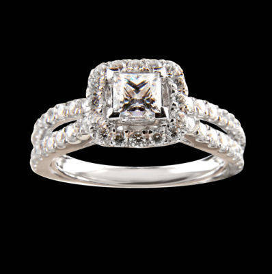 *SPECTACULAR [R50456]** HALO DESIGN [1.120ct] DIAMOND [G /SI2] RING [3.520g] WHITE GOLD - BUY SAFE