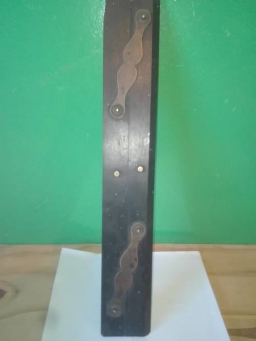 Vintage Martime nautical paralel ruler ebony and bronze