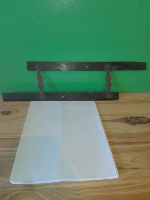 Vintage Martime nautical paralel ruler ebony and bronze