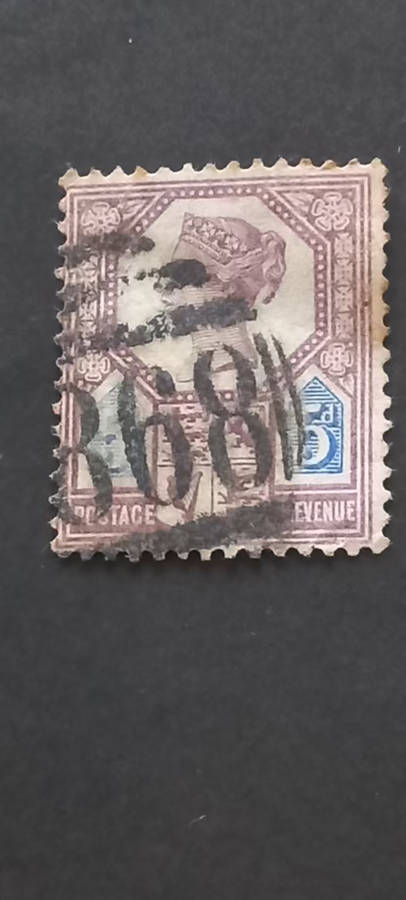 GREAT BRITAIN QV 1887 5d SG 207 DULL PURPLE - DIE1 - CV R2520