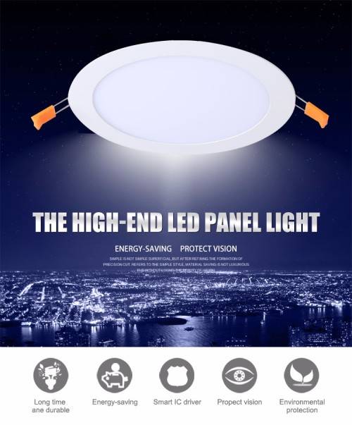 LED - Modern Design 6W Pure White Ceiling Panel Light & LED Power Driver Included, 220V