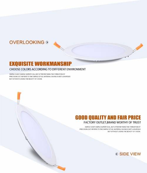 LED - Modern Design 6W Pure White Ceiling Panel Light & LED Power Driver Included, 220V