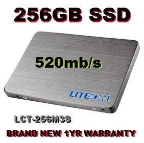 Brand New, Sealed!! 256GB SSD for laptop SATA 6.0Gbps, 2.5inch LiteOnIt LCS-256M6S, 1 Yr Warranty
