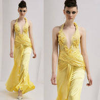 Sexy Yellow Eveningwear/Prom Dresses/Gowns Size S M  #CY55889