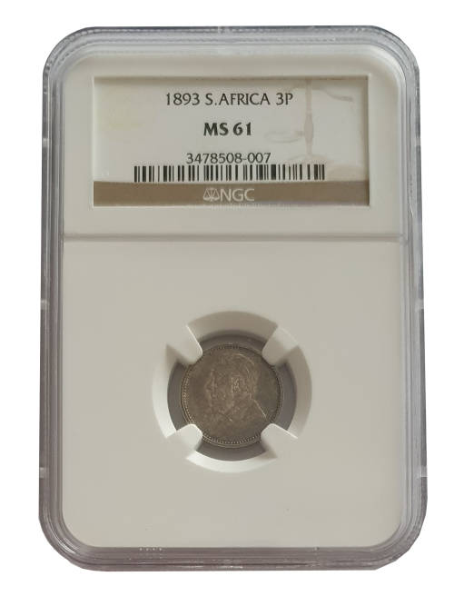 **Premium ZAR R1 Auction** 1893 3P MS61