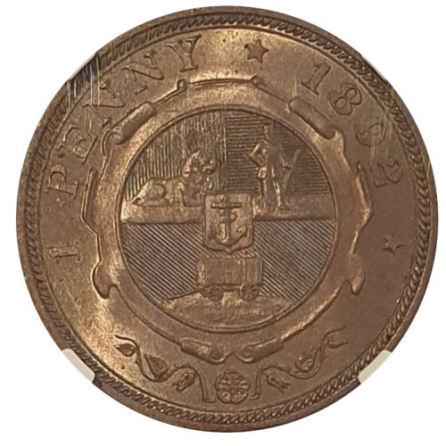 **Premium ZAR R1 Auction** 1892 1P MS64 BN