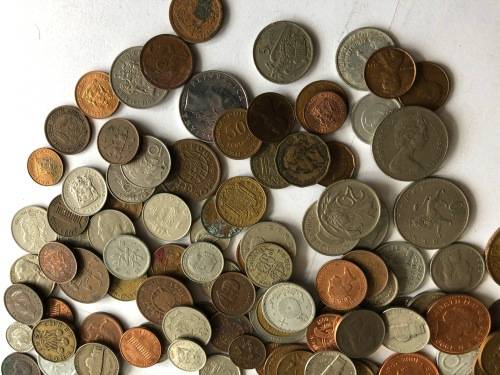 Lot of 200 Mixed International Coins