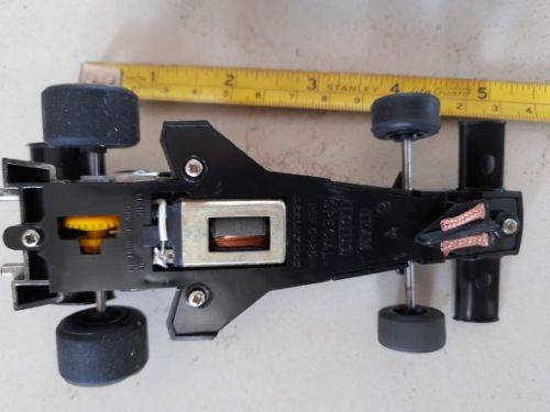 Scalextric cars: Tyrell and Lotus