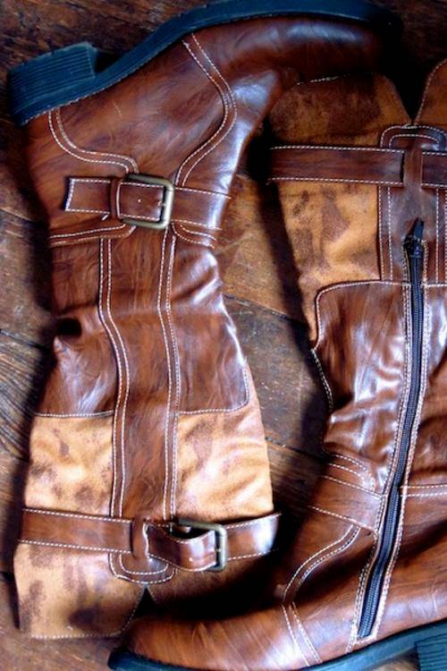 Women's multi toned- Caramel brown, zip up boots.. SA 7. pre-owned