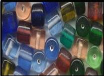 Glass Bead -  Rounded Dice Shape (price per bead)