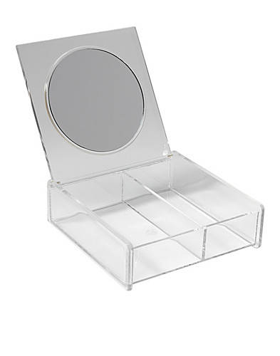 Cosmetic organiser with a mirror