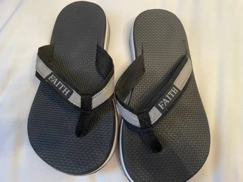 Faith flip-flops black/grey UK9
