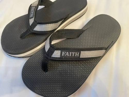 Faith flip-flops black/grey UK9