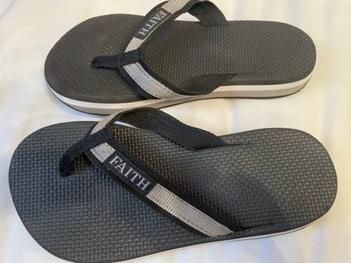 Faith flip-flops black/grey UK9