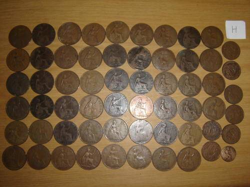60 x GB Coins 1800's-1900's Assorted