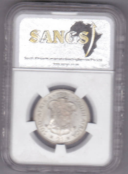1951 2 shillings Sangs graded MS63