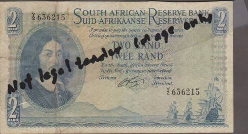 1962 R S A G rissik R2 replacement note in VF grade No Y/2 141519