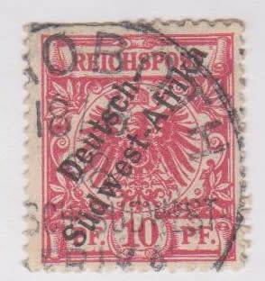 1897 Deutsch- Sudwes- Afrika 10 Pfening used sib=ngle SACC 3