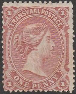 1878 TRANSVAAL Bourne Head 1d MLH single SACC 160