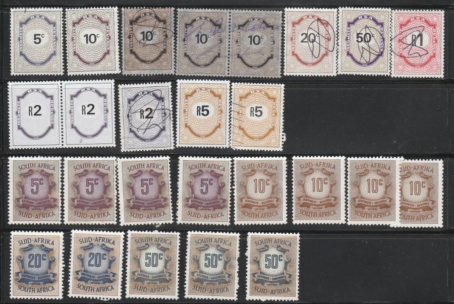 1977 R S A MINT and USED REVENUE SINGLES as per scan