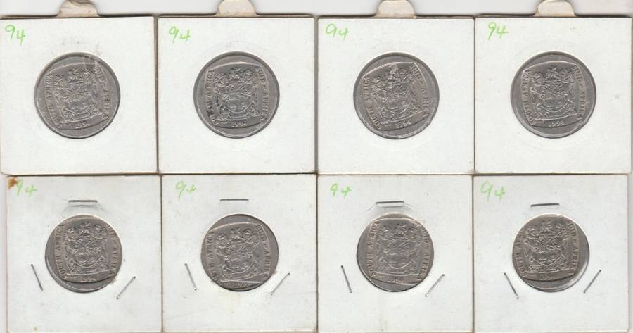 1994 R S A R5 Inauguration 8  Uncirculated coins with Steps
