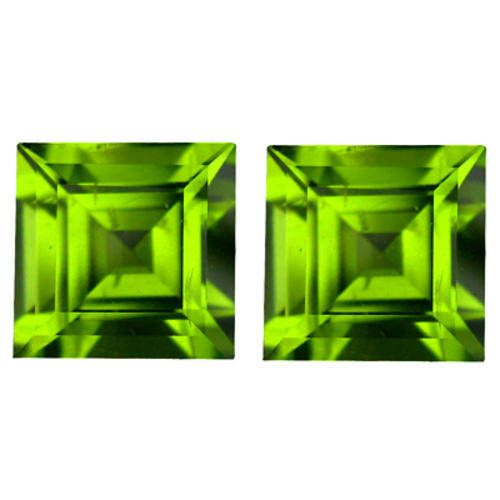 4.13cts SPARKLING PAIR!! - Natural Apple Green RARE BURMESE Peridot - BURMESE - Est. R 6'257.00