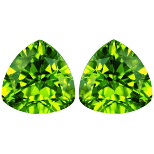 4.08cts SPARKLING PAIR!! - Natural Apple Green RARE BURMESE Peridot - BURMESE - R 6'181.00