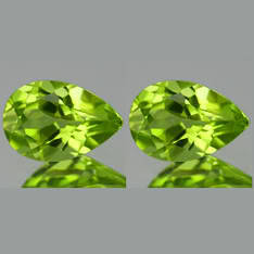 1.38cts SPARKLING PAIR!! - Natural Apple Green RARE BURMESE Peridot - BURMESE - R 2'090.00