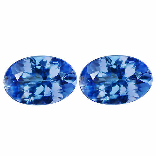 0.33cts PAIR MESMERIZING!!! 100% GENUINE Natural TANZANITE Bluish Violet