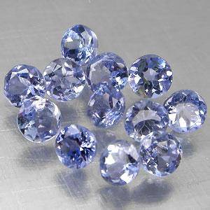 100% NATURAL TANZANITES - LOT Parcel of 20 - 0.65ct - Total - 2mm - R 6'542.00
