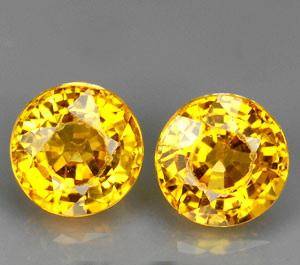 SPECTACULAR PAIR!!! 0.32cts 100% Genuine NATURAL CANARY YELLOW SAPPHIRES - R 2'400.00