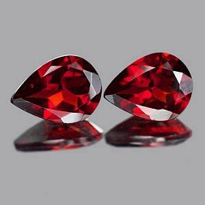AWESOME Garnet PAIR!!! 1.17cts Genuine Natural RHODOLITE Dark RED - R 1'035.00