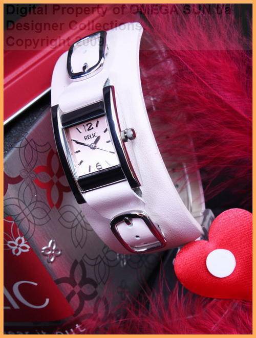 RELIC by FOSSIL - IMPORTED FROM LONDON - AUTHENTIC GENUINE LADIES PINK LEATHER WATCH **BEAUTIFUL**