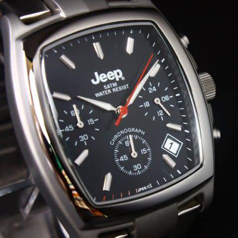 Jeep Men's Black Face Chronograph - New but selling as secondhand because battery needs replacing