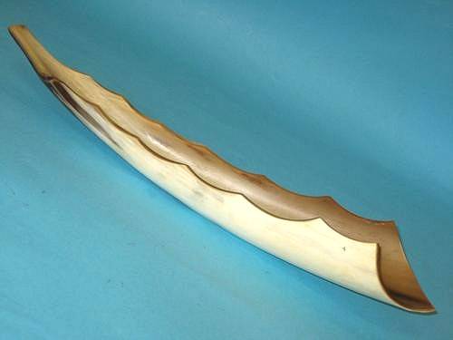Unusual 37cm Carved Horn Ornament