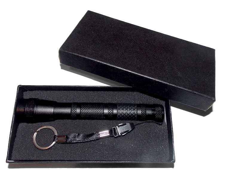 High Power Black Aluminium LED Flashlight (Torch)