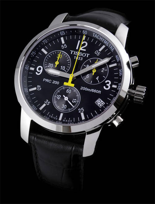 TISSOT PRC2000 men's leather band watch T17.1.526.52