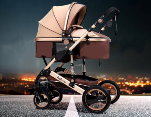 Original Belecoo Baby Stroller 2 in 1 Khaki Color / Beige