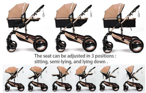 Original Belecoo Baby Stroller 2 in 1 Khaki Color / Beige