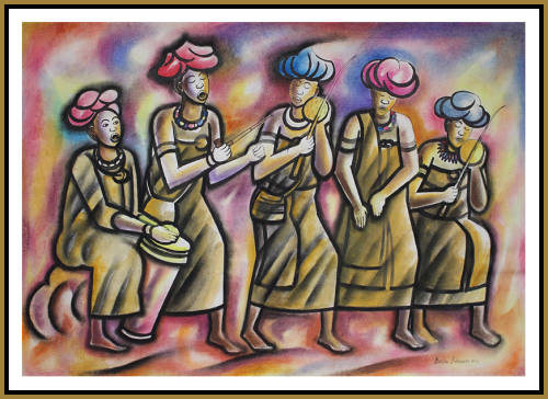 Basil Baqwa - Illustrated Artwork - SOWETO GOLD !!